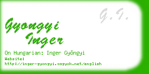 gyongyi inger business card